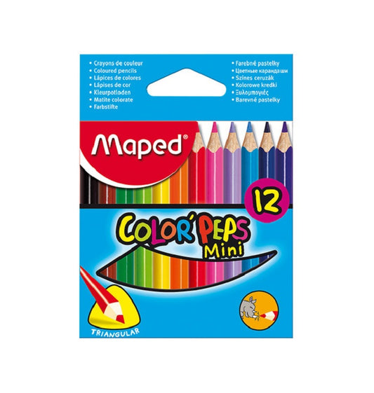 Lápices de Colores Maped 12 Unidades - Tamaño Corto